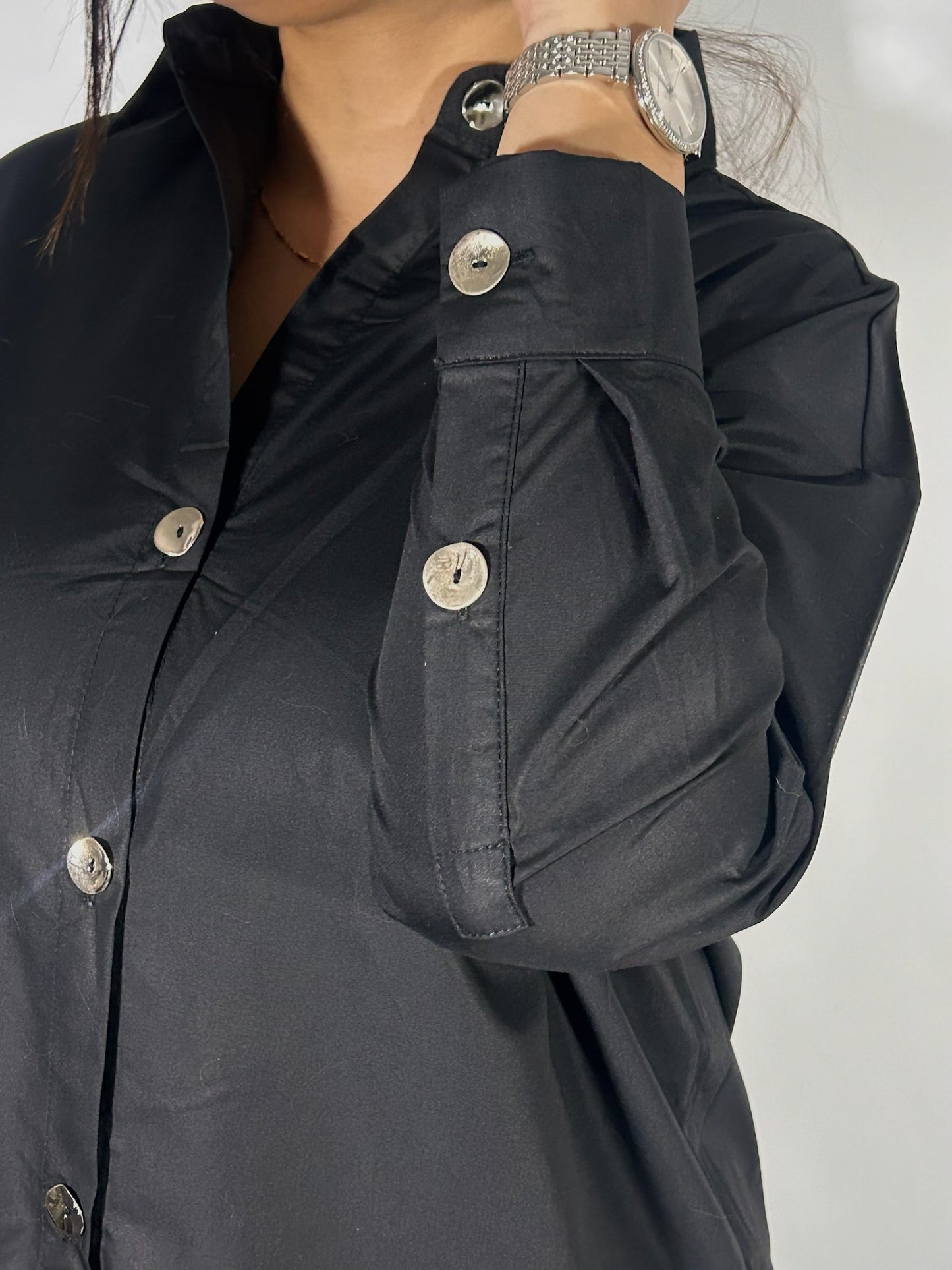 Chemise oversize noire