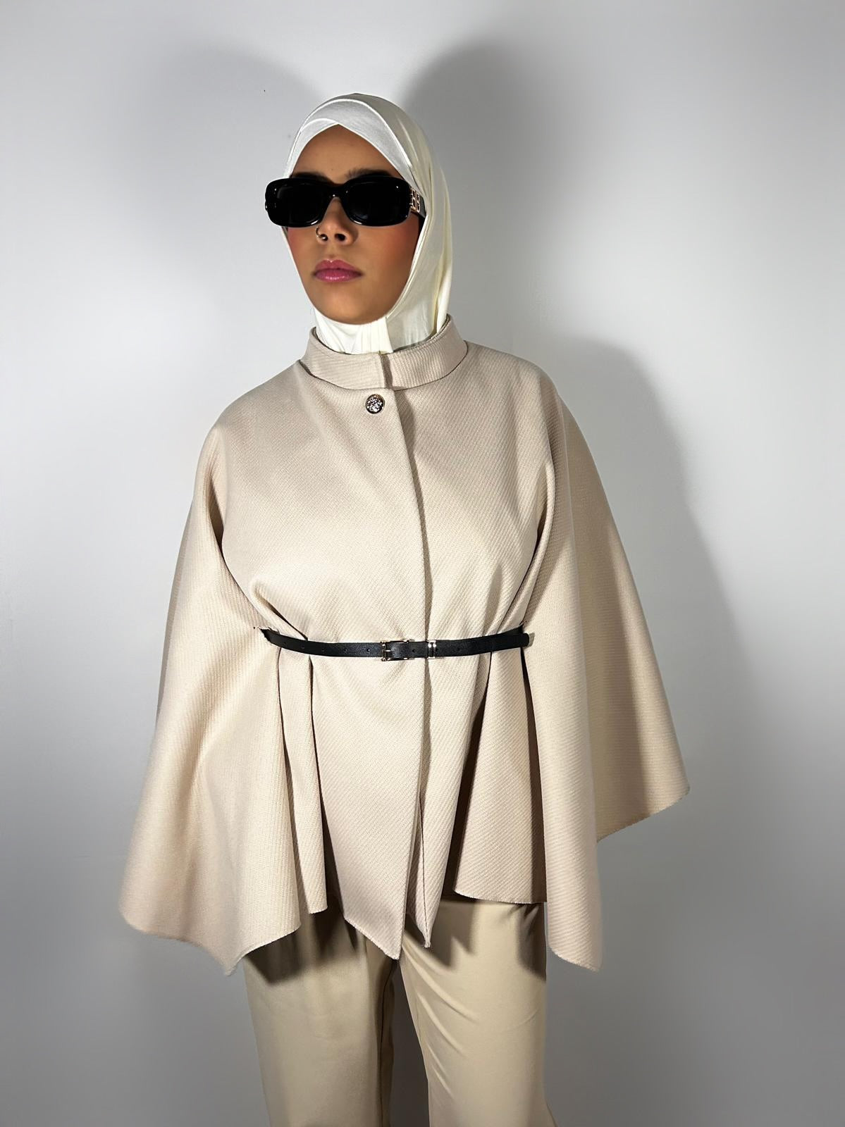 Cape cintrée beige