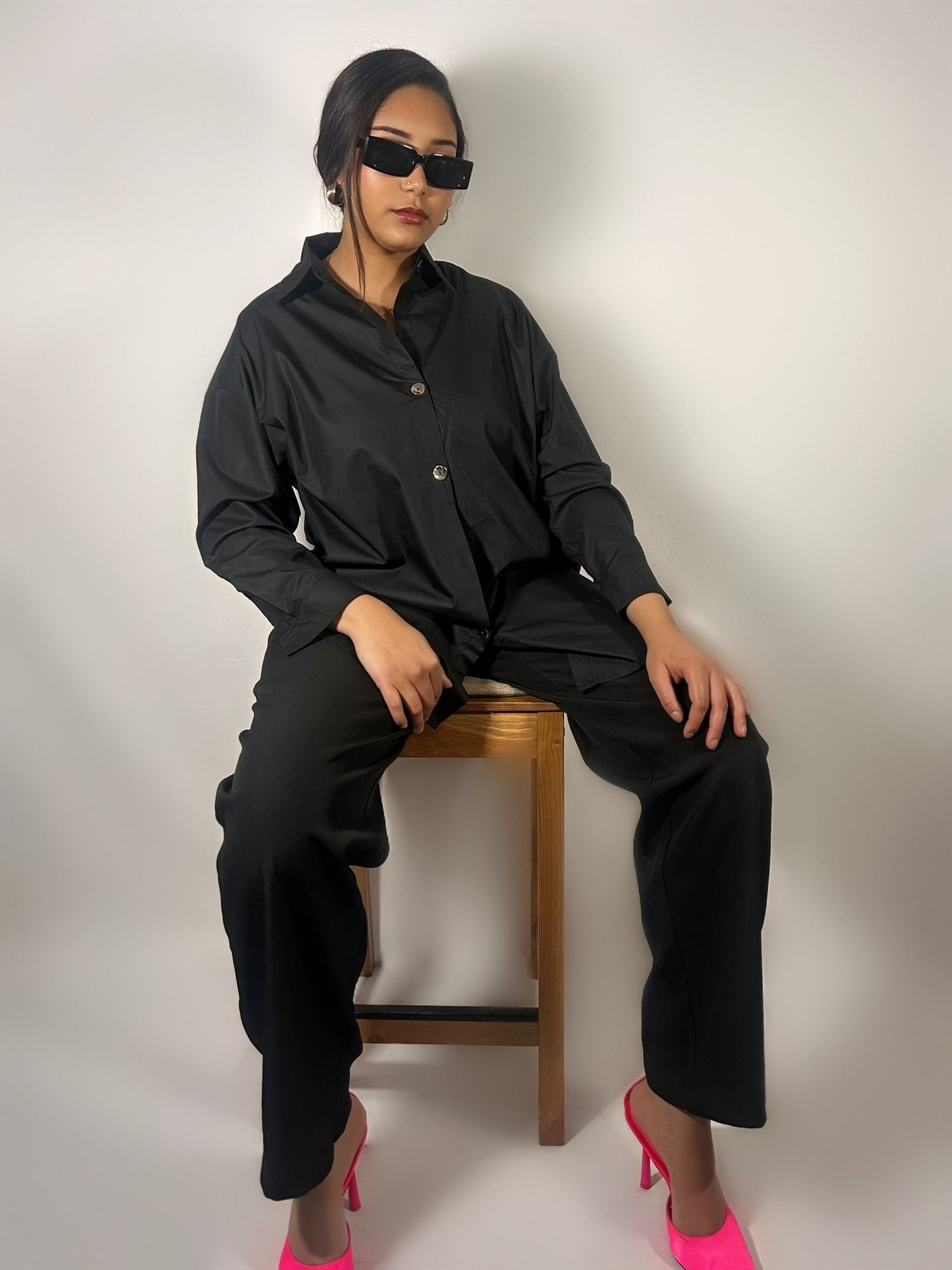 Chemise oversize noire