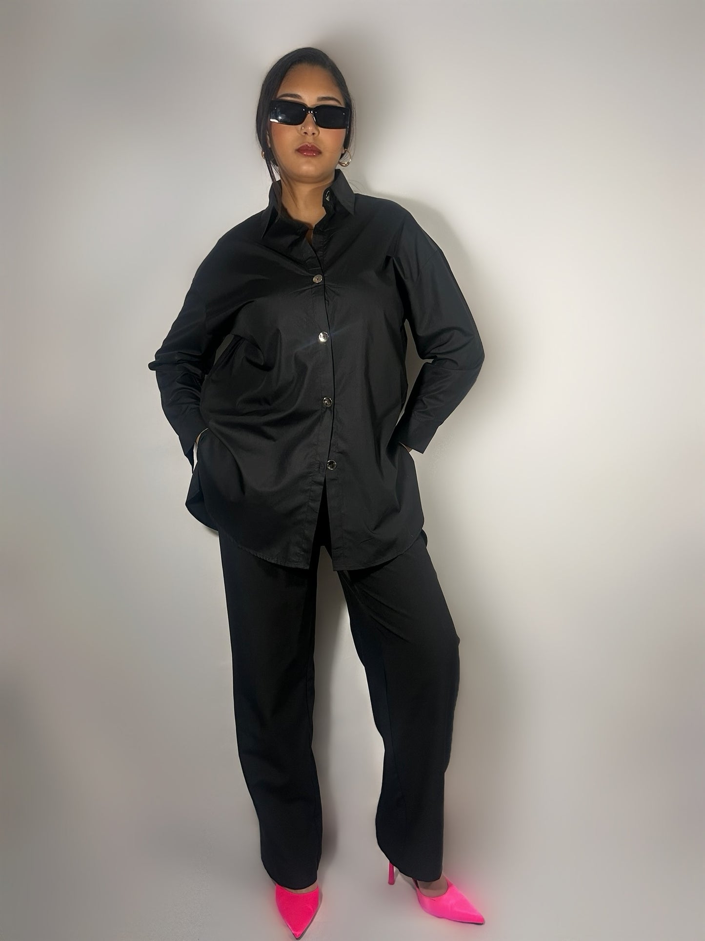 Chemise oversize noire